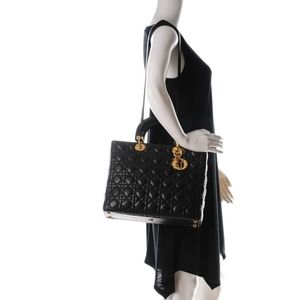SOLD!Lady Dior Cannage Lambskin Large GHW